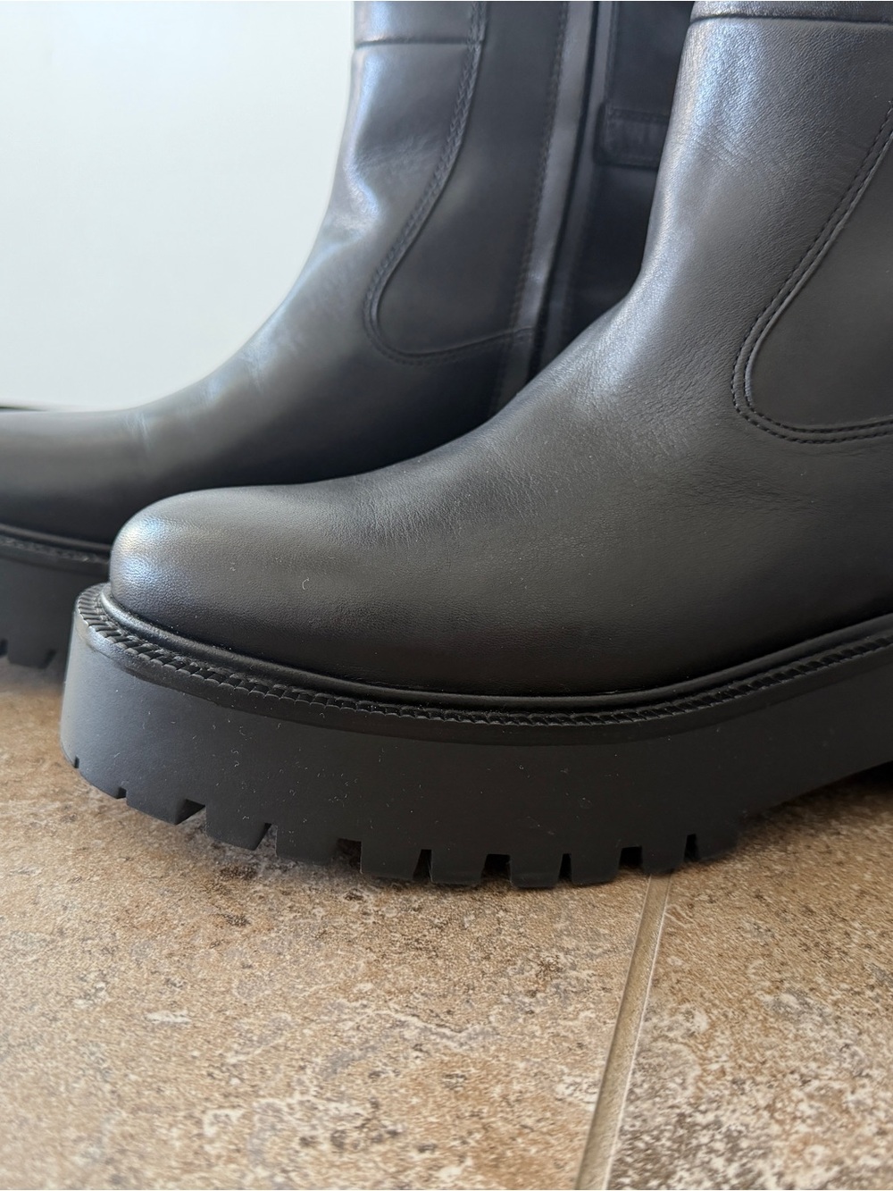 EUC Sam Edelman Black Leather Elayna Knee High Boot - Picture 6 of 13